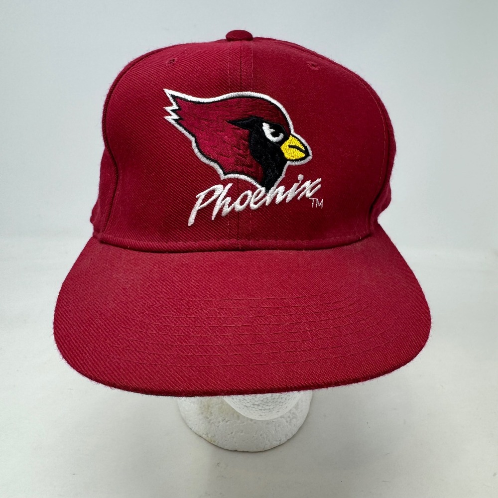 Vintage Phoenix Cardinals Script New Era 5950 Fitted Hat Red Size 7 3/8 NFL
